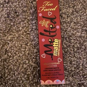 Too faced liquid lipstick in gingerbread